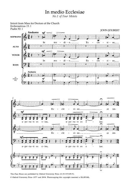 Joubert, John: In medio Ecclesiae