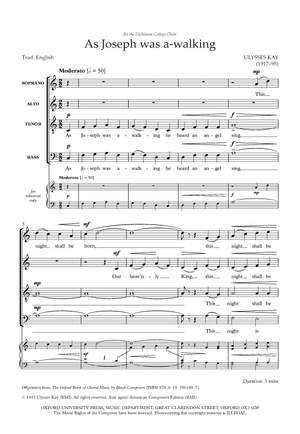 Kay, Ulysses: As Joseph was a-walking