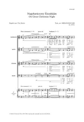 Kocsár, Miklós: Nagykarácsony Éjszakáján (On Great Christmas Night)