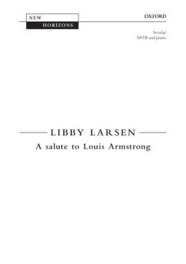 Larsen, Libby: A salute to Louis Armstrong