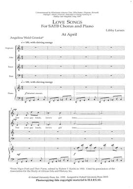 Larsen, Libby: At April