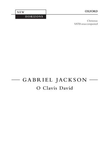 Jackson, Gabriel: O Clavis David