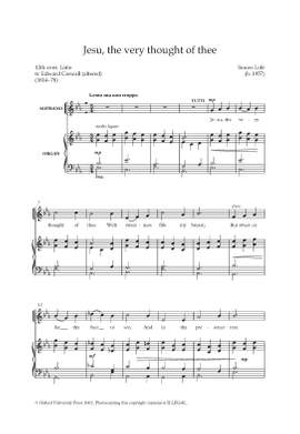 Lole, Simon: Jesu, the very thought of thee