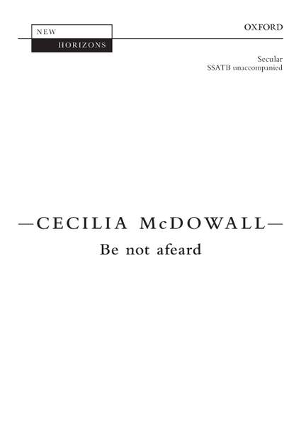 McDowall, Cecilia: Be not afeard