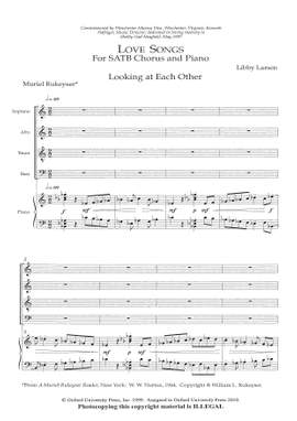 Larsen, Libby: Looking at each other
