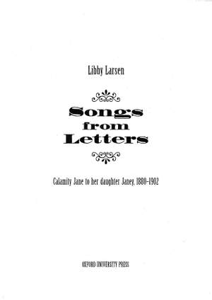 Larsen, Libby: Songs from Letters