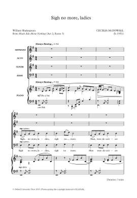 McDowall, Cecilia: Sigh no more, ladies