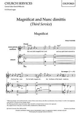 Moore, Philip: Magnificat and Nunc Dimittis (Third Service)