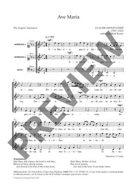 Monteverdi, Claudio and Keane, Mark: Ave Maria