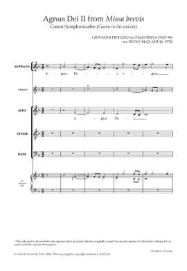 Palestrina, Giovanni da: Agnus Dei II from Missa Brevis