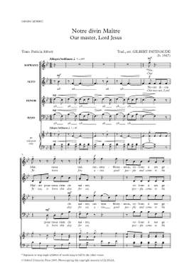 Patenaude, Gilbert: Notre divin Maître (Our master, Lord Jesus)