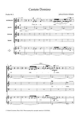 Pitkin, Jonathan: Cantate Domino