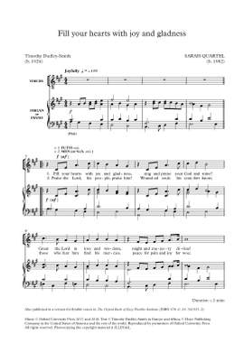 Quartel, Sarah: Fill your hearts with joy and gladness