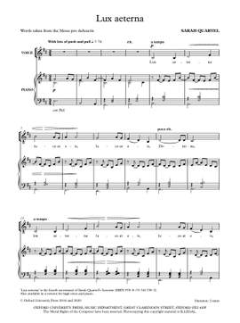 Quartel, Sarah: Lux aeterna