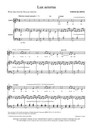 Quartel, Sarah: Lux aeterna