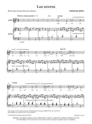 Quartel, Sarah: Lux aeterna