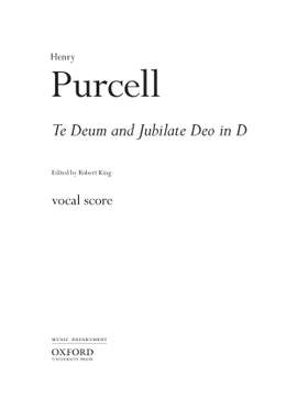 Purcell, Henry/King, Robert: Te Deum and Jubilate Deo in D