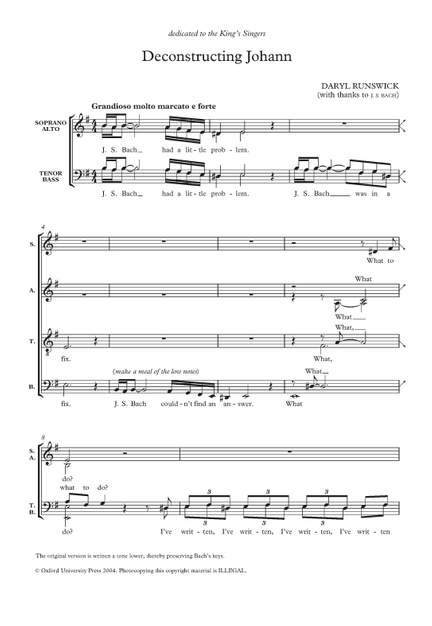 Runswick, Daryl: Deconstructing Johann