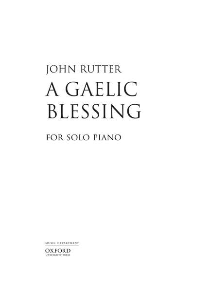 Rutter, John: A Gaelic Blessing