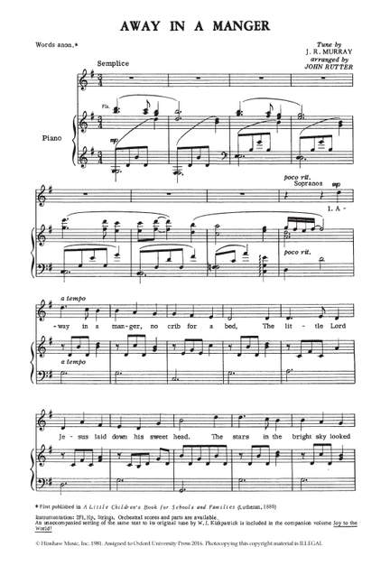 Rutter, John: Away in a manger