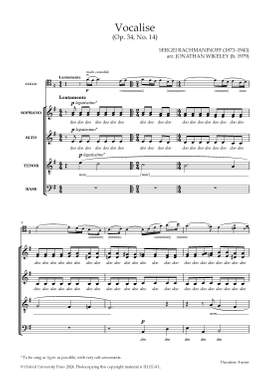 Rachmaninoff, Sergei: Vocalise