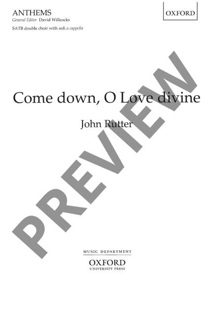 Rutter, John: Come down, O Love divine