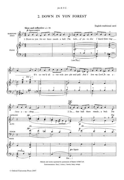 Rutter, John: Down in yon forest