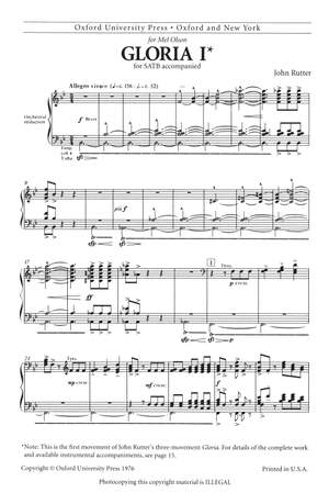 Rutter, John: Gloria '1'