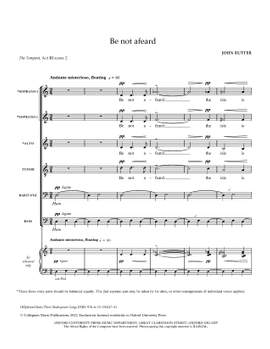 Rutter, John: Be not afeard