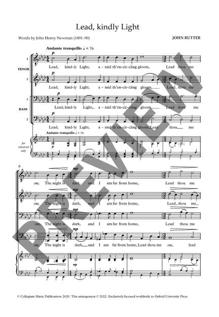 Rutter, John: Lead, kindly Light