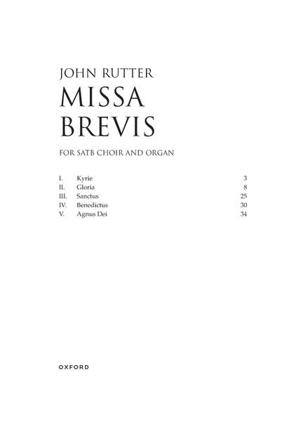 Rutter, John: Missa Brevis