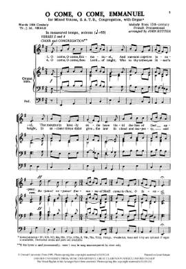 Rutter, John: O come, O come, Emmanuel