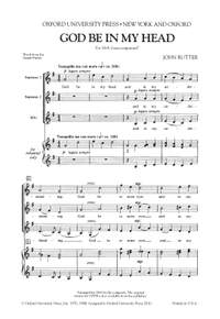 Rutter, John: God be in my head