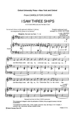 Rutter, John: I saw three ships