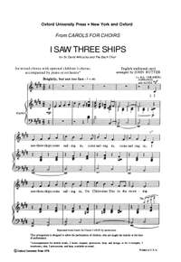 Rutter, John: I saw three ships