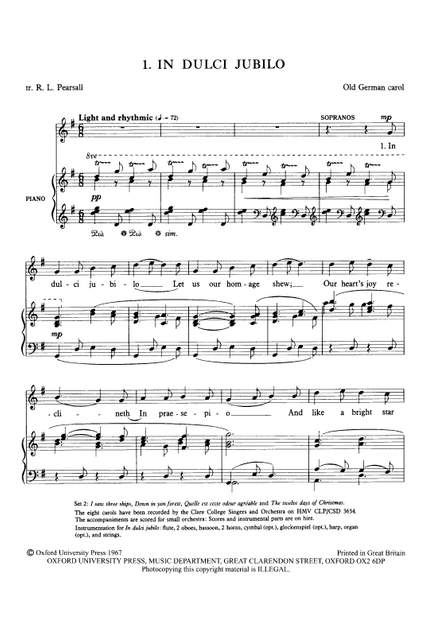 Rutter, John: In dulci jubilo
