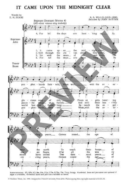 Rutter, John: It came upon a midnight clear
