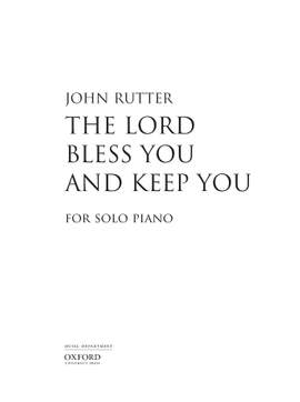 Rutter, John: The Lord bless you and keep you