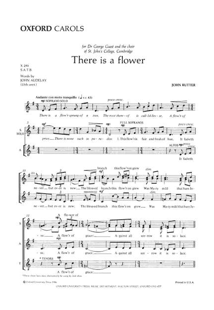 Rutter, John: There is a flower