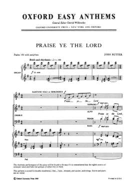 Rutter, John: Praise ye the Lord