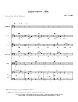 Rutter, John: Sigh no more, ladies