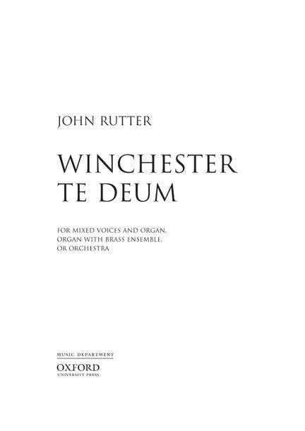 Rutter, John: Winchester Te Deum