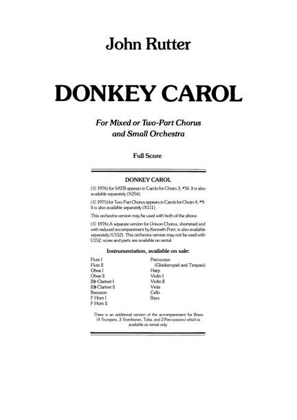 Rutter, John: Donkey Carol