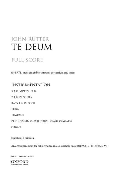 Rutter, John: Te Deum