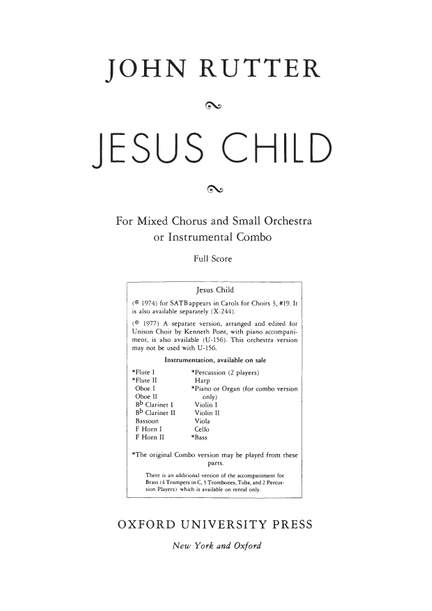 Rutter, John: Jesus Child