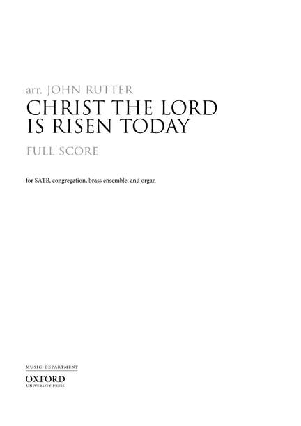 Rutter, John: Christ the Lord is risen today