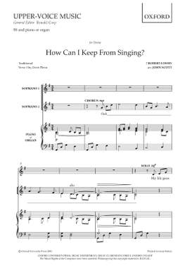 Scott, John: How can I keep from singing?