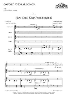 Scott, John: How can I keep from singing?