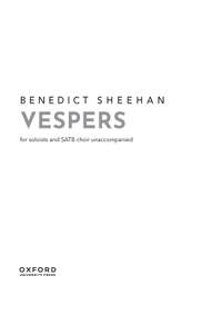 Sheehan, Benedict: Vespers