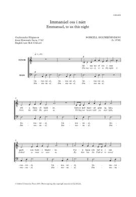 Sigurbjörnsson, Orkell: Immanúel oss í nátt (Emmanuel, to us this night)